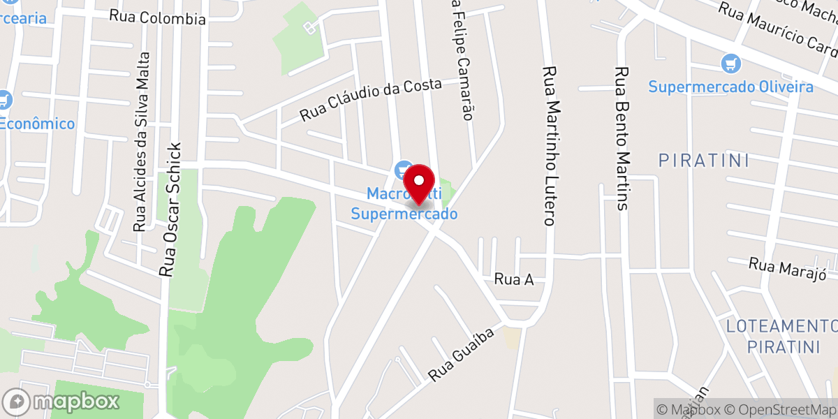 Map showing location of Igreja Santa Rita