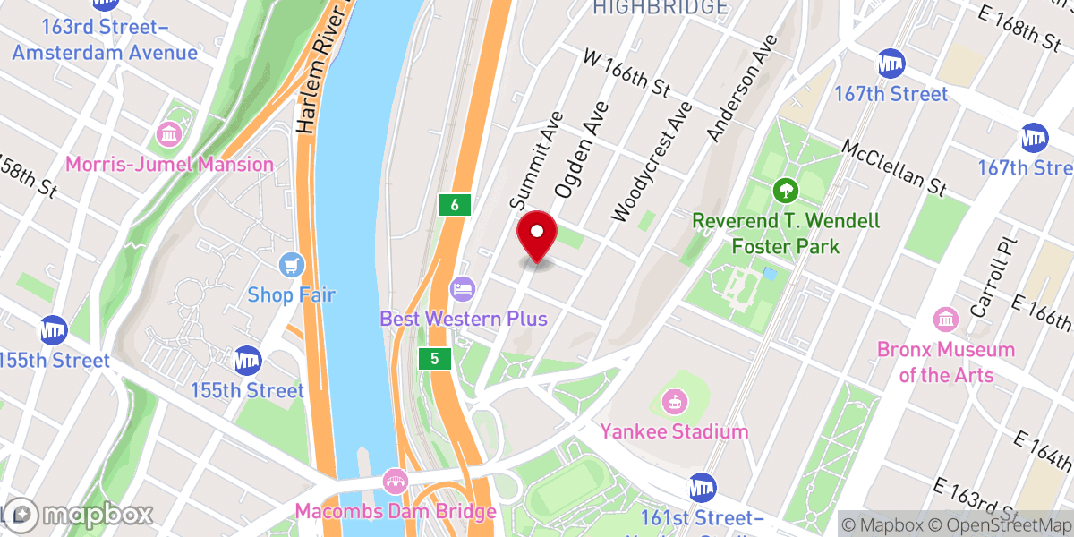 Map showing location of Friendly Baptist Church