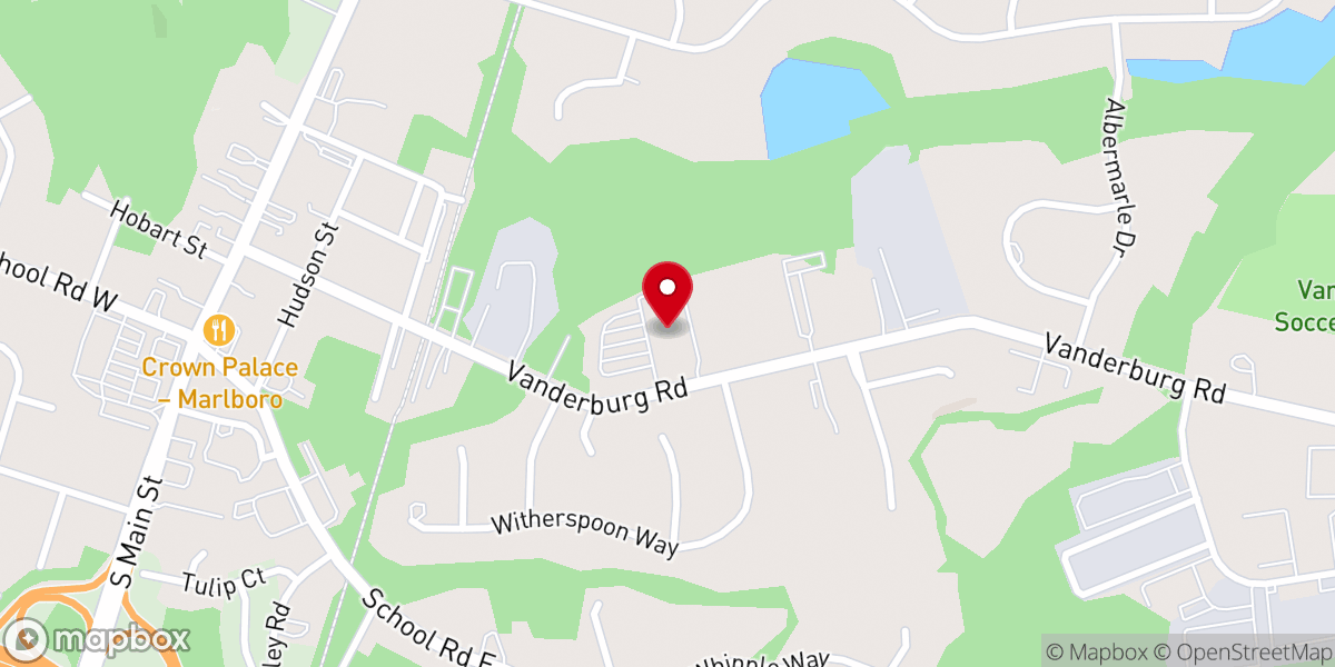 Map showing location of Monmouth Worship Center
