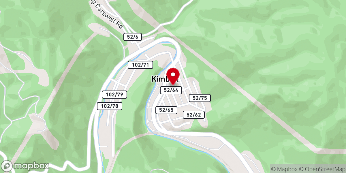 Map showing location of Kimball Methodist Church