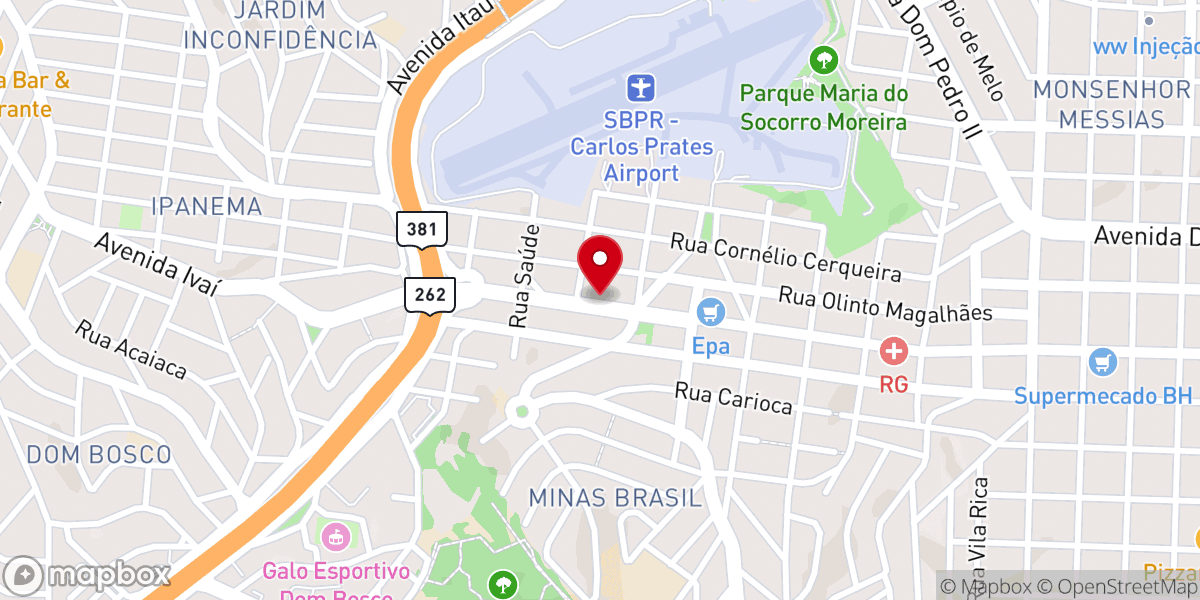 Map showing location of Igreja Universal do Reino do Deus