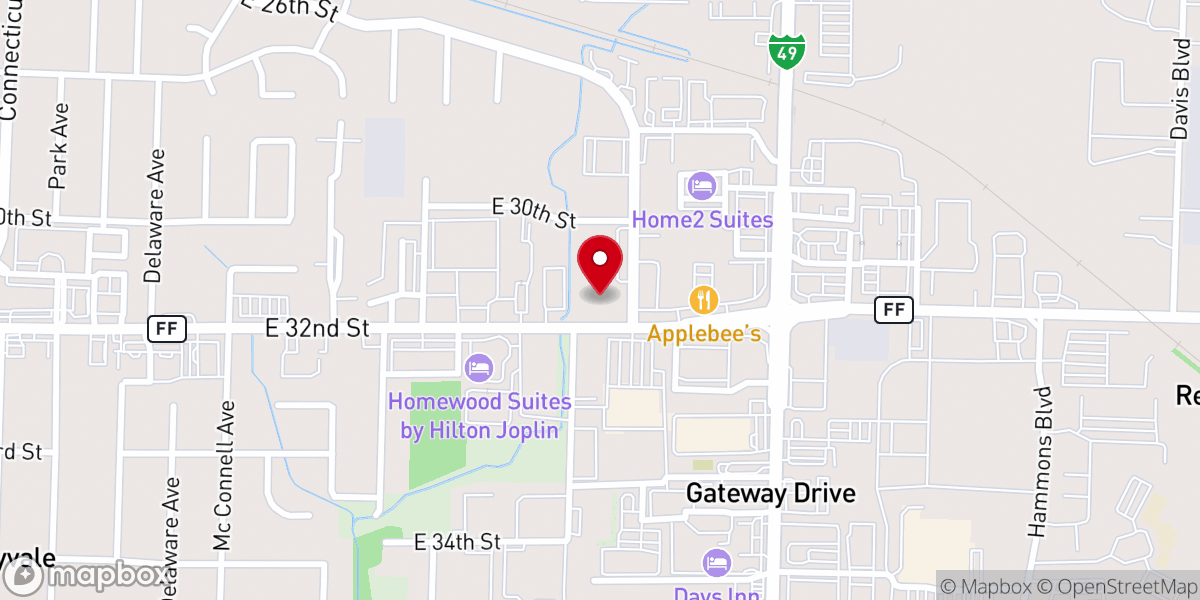 Map showing location of Fellowship Baptist Church