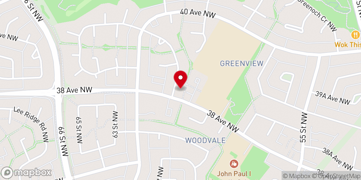 Map showing location of Edmonton South Filipino-International SDA Fellowship (ESFIL)