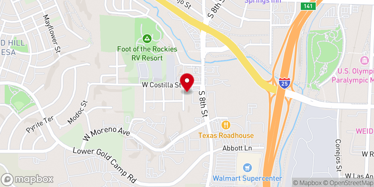 Map showing location of Integrity Cowboy Church
