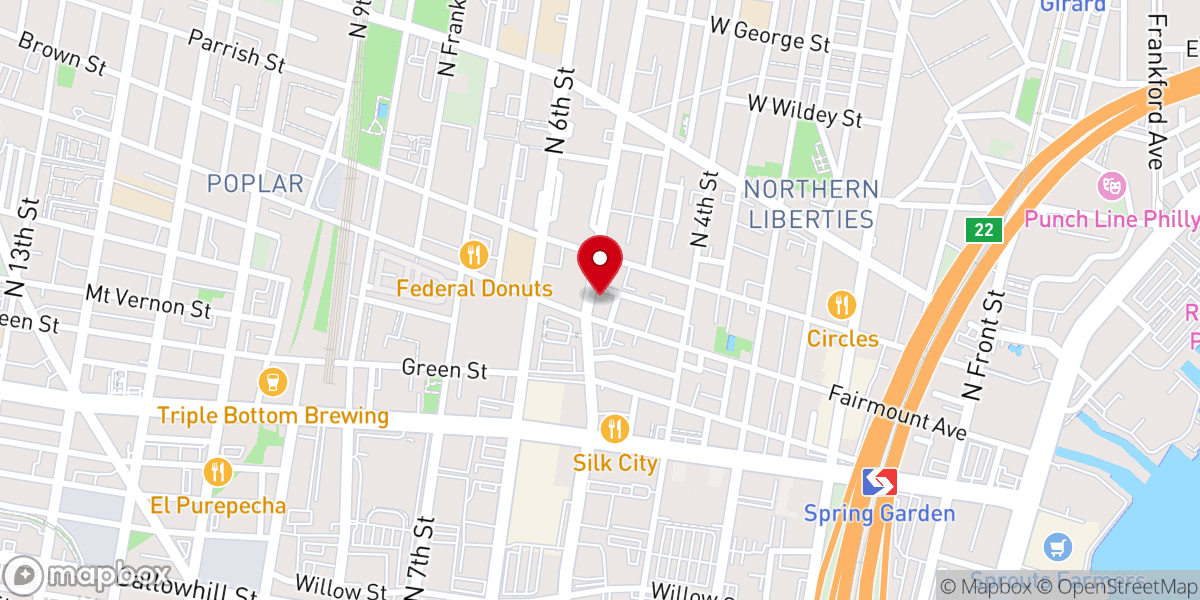Map showing location of St. Andrew's Russian Orthodox Cathedral