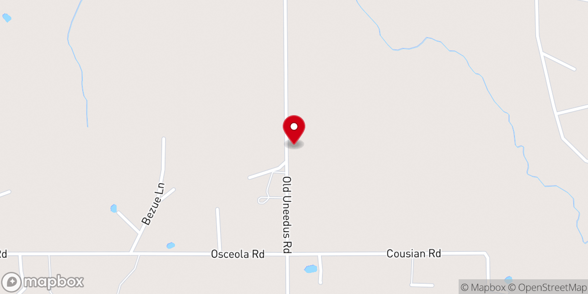 Map showing location of Pleasant Valley Baptist Church