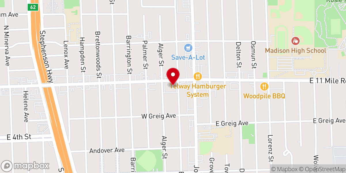 Map showing location of Ambassador Baptist Church