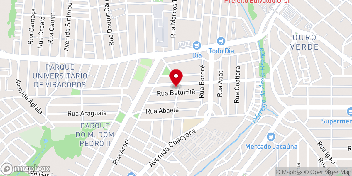 Map showing location of Igreja Batista Em Parque Universitario