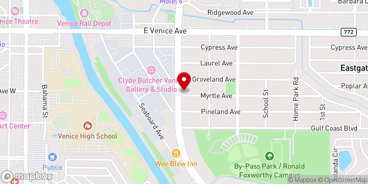 Map showing location of Cornerstone Baptist Church