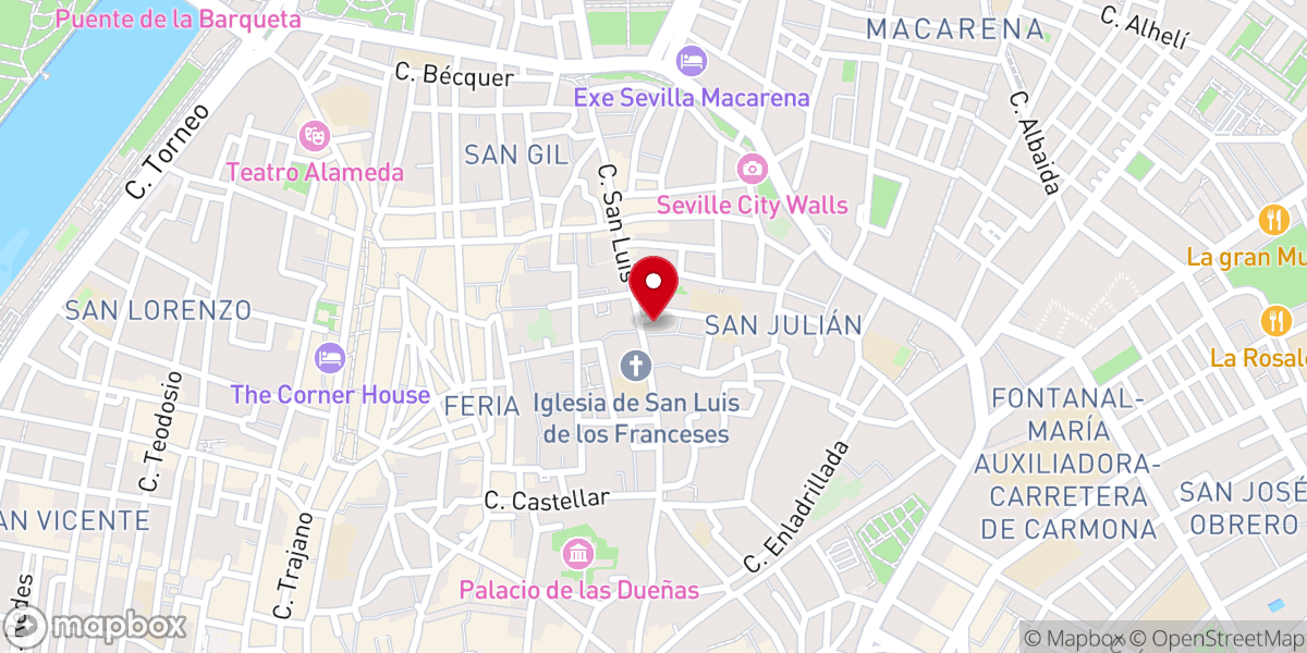 Map showing location of Iglesia de Santa Marina