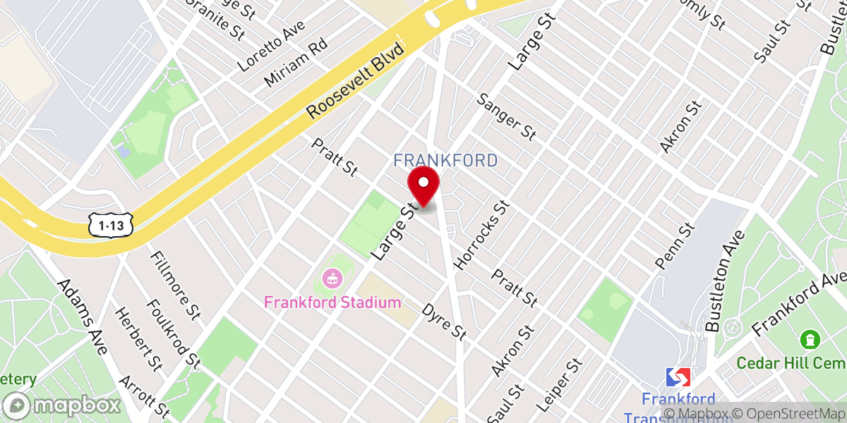 Map showing location of Grace-Trinity UCC