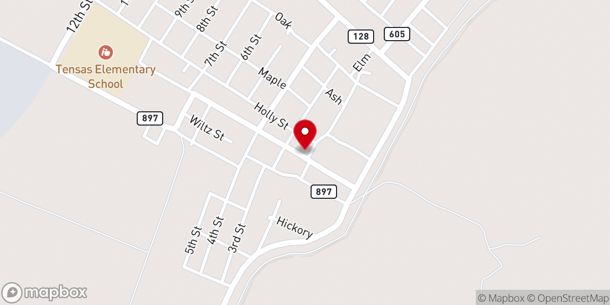 Map showing location of Tensas Parish Sheriff's Office