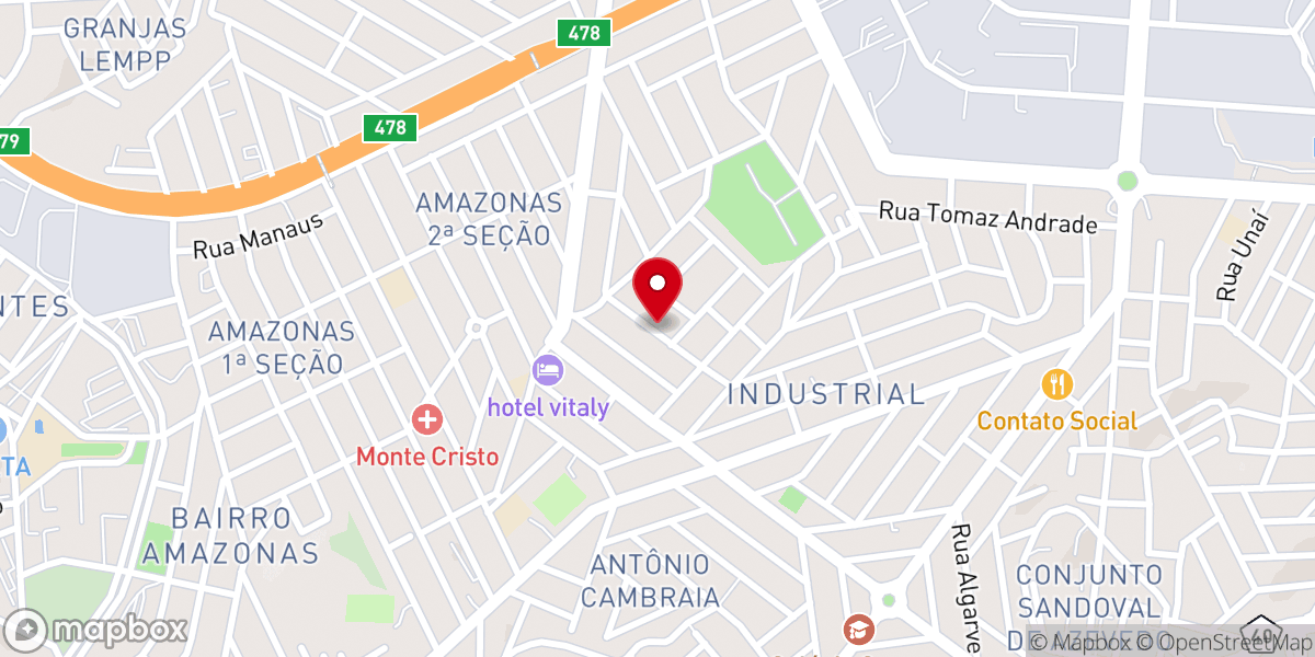 Map showing location of Paróquia Cristo Rei