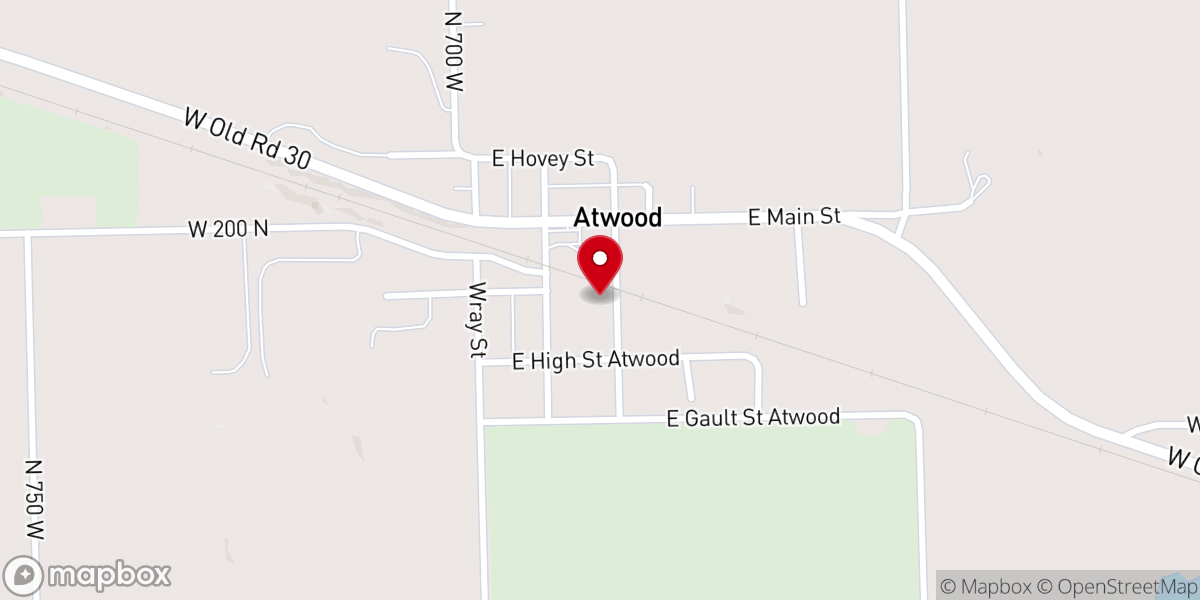 Map showing location of Atwood Christian Fellowship