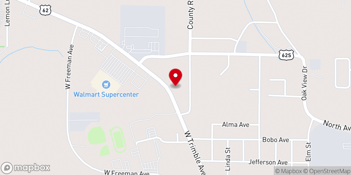 Map showing location of Berryville Church of Christ