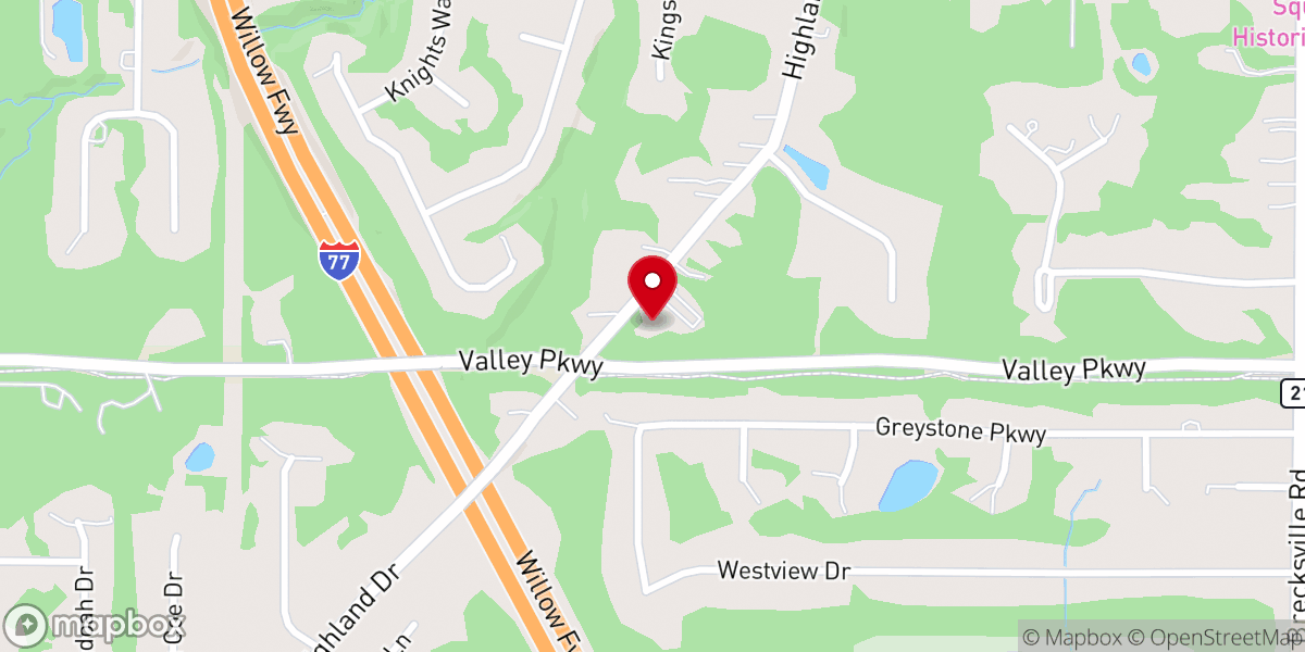 Map showing location of St Matthew's Episcopal Church