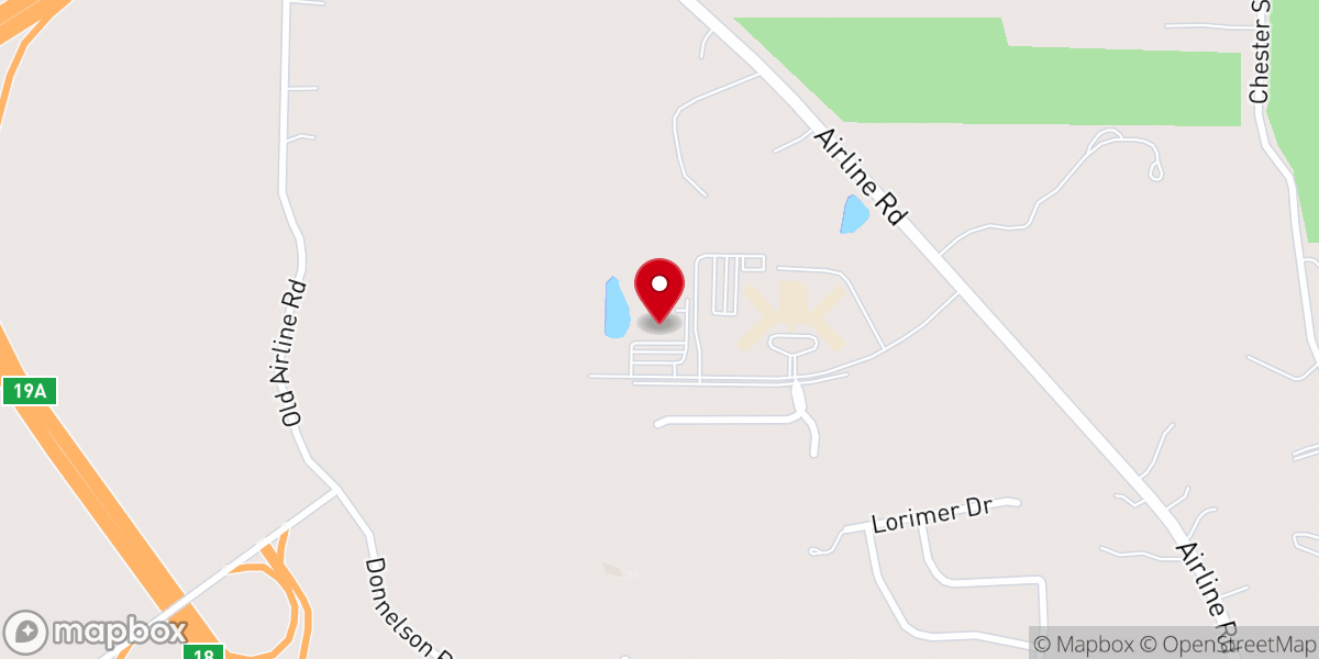 Map showing location of Arlington Baptist Church