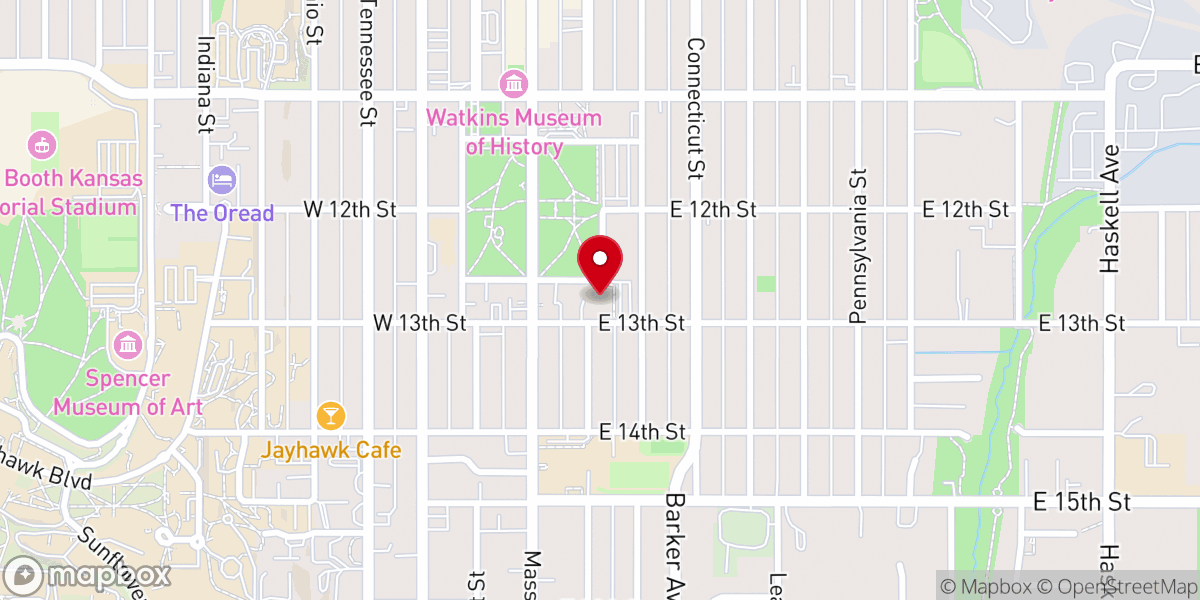 Map showing location of Trinity Lutheran Church