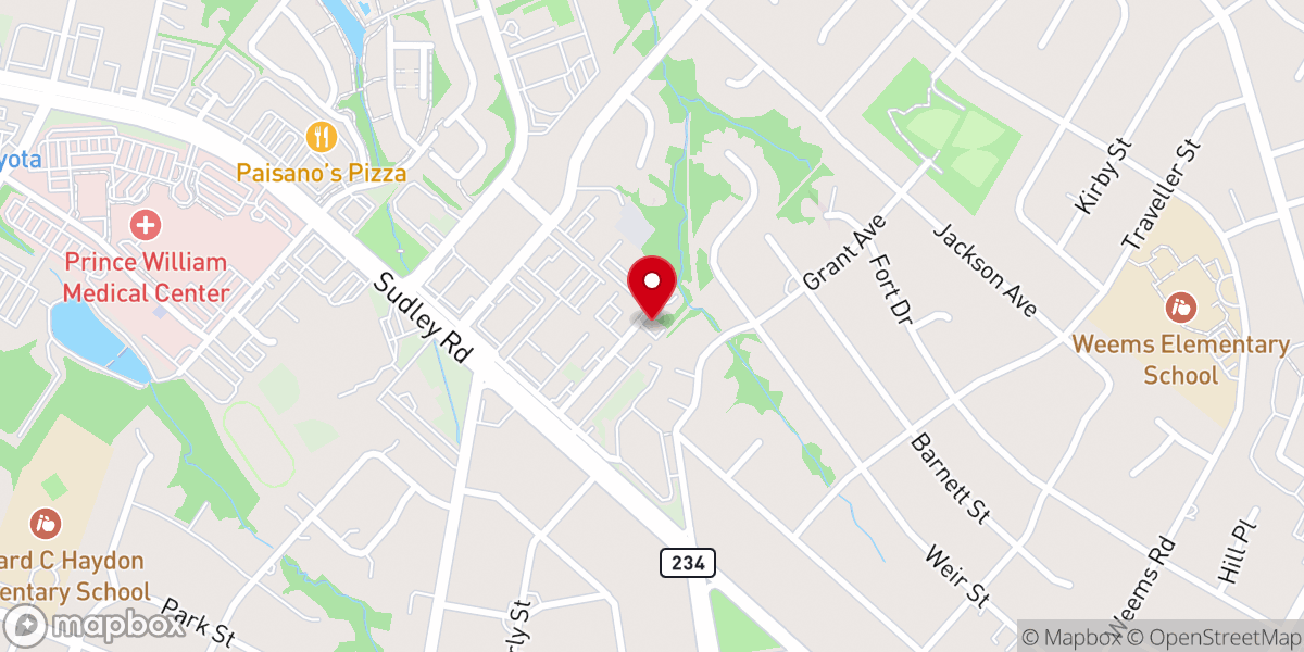 Map showing location of Iglesia de Dios (Séptimo Día) Manassas