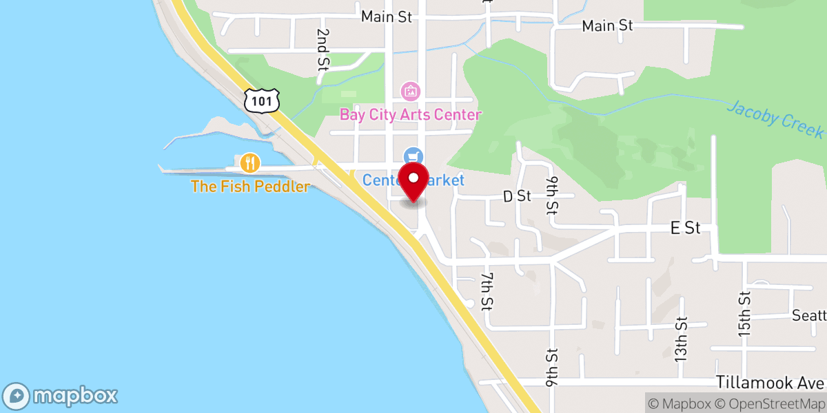 Map showing location of Bay City United Methodist