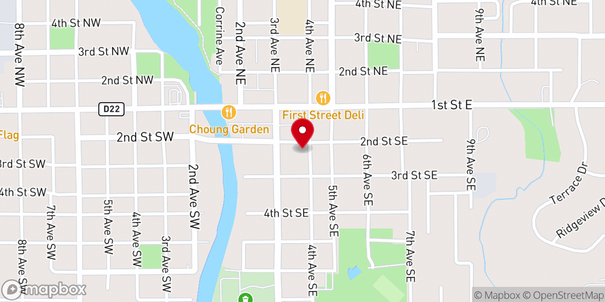 Map showing location of First United Methodist Church of Independence