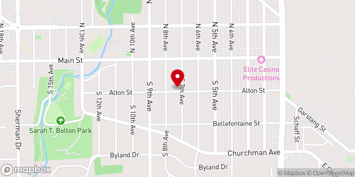 Map showing location of Yeshua's House