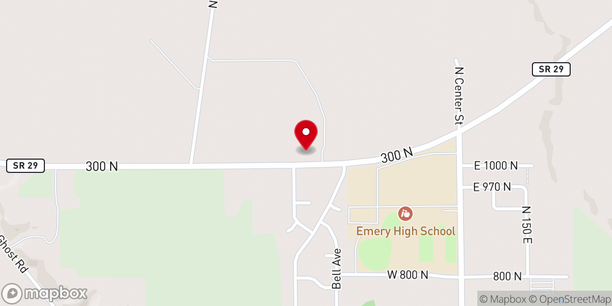 Map showing location of Castle Dale Baptist Church