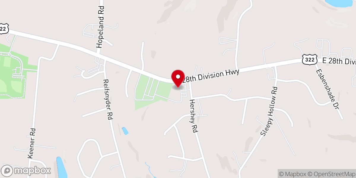 Map showing location of Brickerville United Lutheran