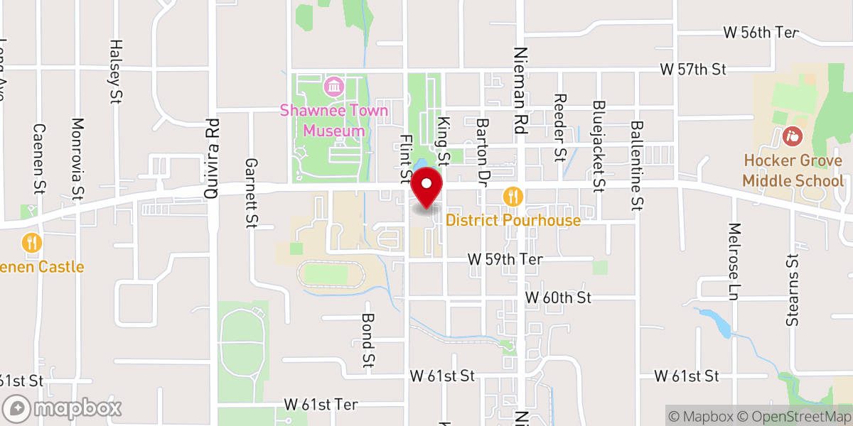 Map showing location of St Joseph Catholic Church