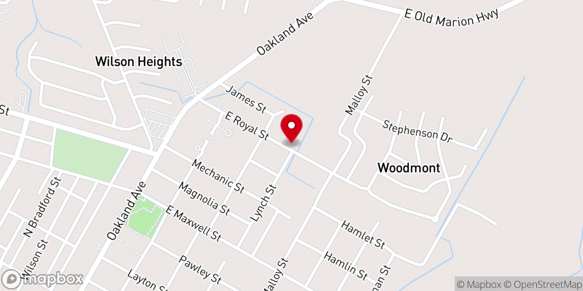 Map showing location of Royal Street Church of God