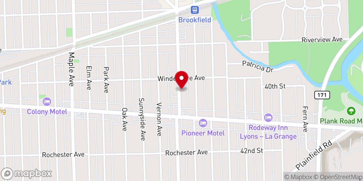 Map showing location of St. Barbara Parish Center