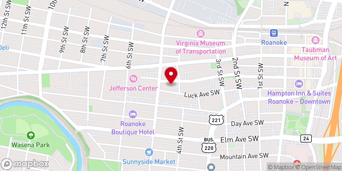 Map showing location of Central Church of the Brethren