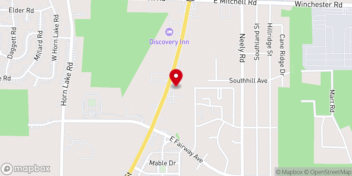 Map showing location of Old Riverside Baptist Church