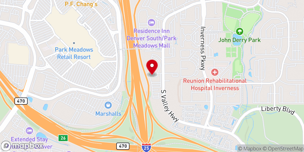 Map showing location of Denver United Telugu Church (DUTC)