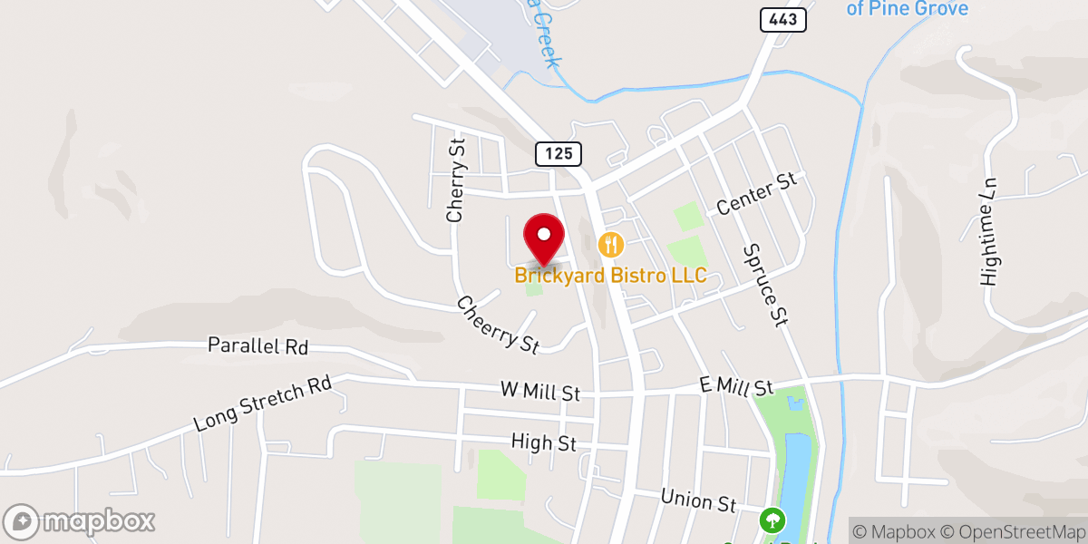 Map showing location of Saint Paul's Evangelical Congregational Church