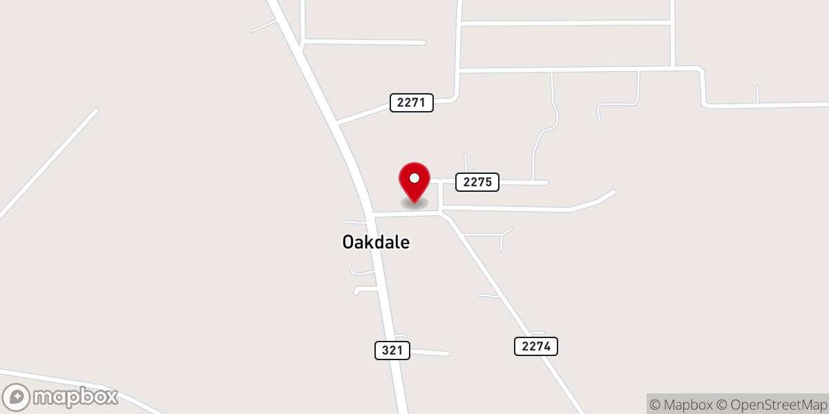 Map showing location of Rural Shade Baptist Church