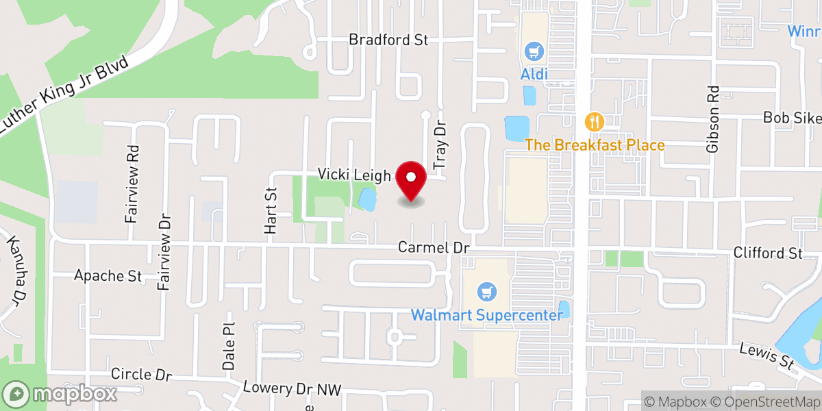 Map showing location of Mercy Seat Ministries of NWFL