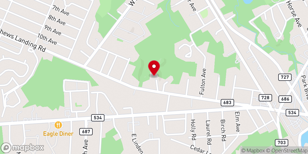 Map showing location of Union Church