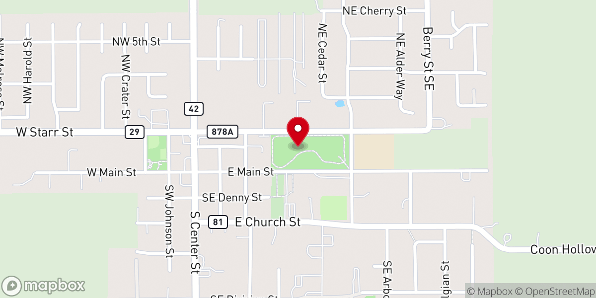 Map showing location of Church Park