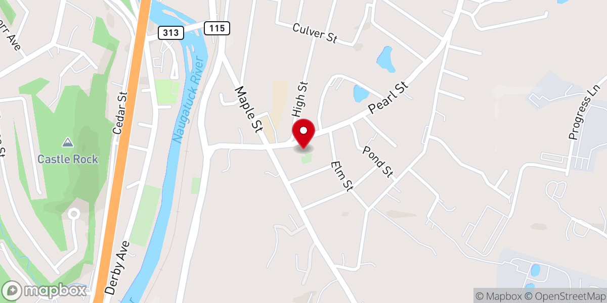 Map showing location of Seymour United Methodist Church