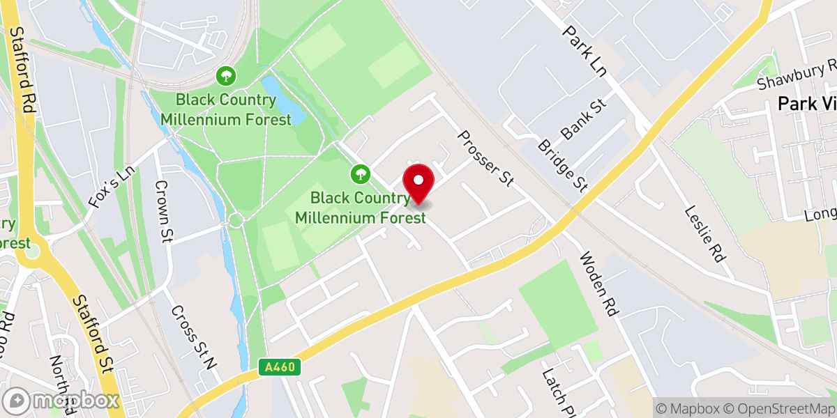 Map showing location of Stratton Street Methodist Church Park Village