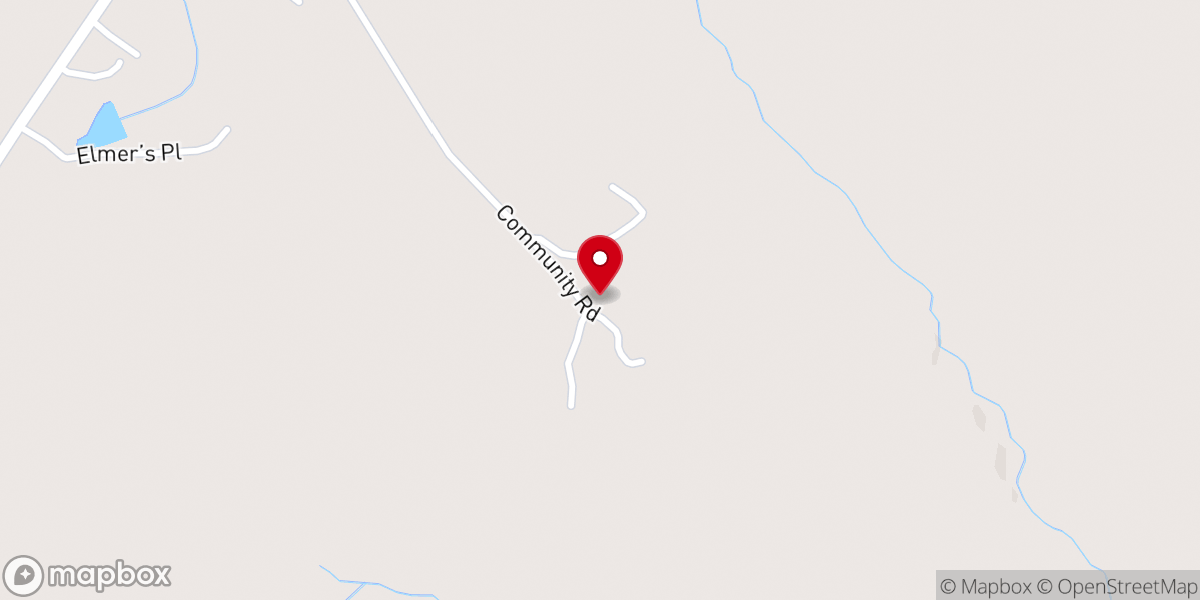 Map showing location of Creek Grove Church