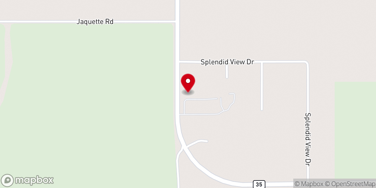 Map showing location of Sunrise Baptist Church