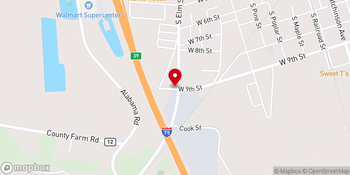 Map showing location of Iglesia De Dios Pentecostal MI Adel, GA