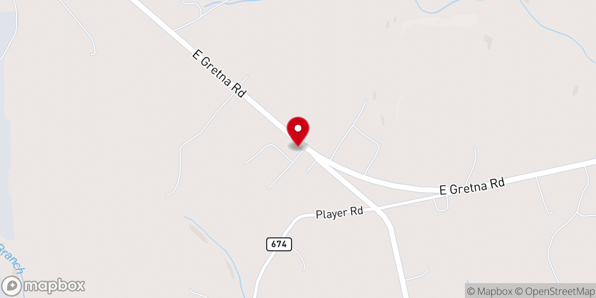 Map showing location of Gretna Pentecostal Holiness