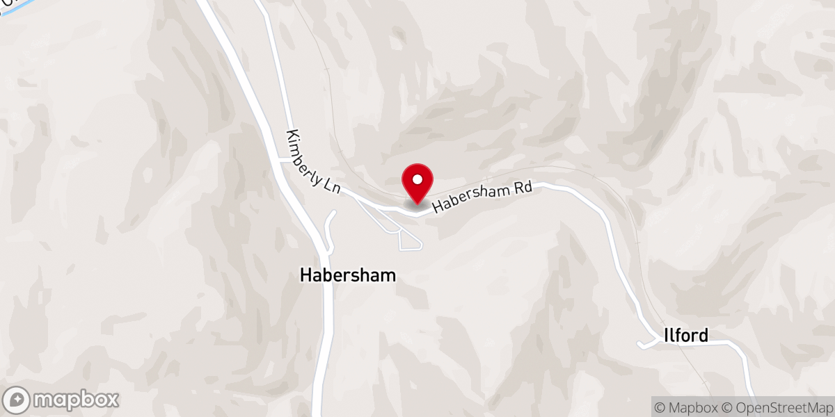 Map showing location of Habersham Independent Missionary Baptist Church
