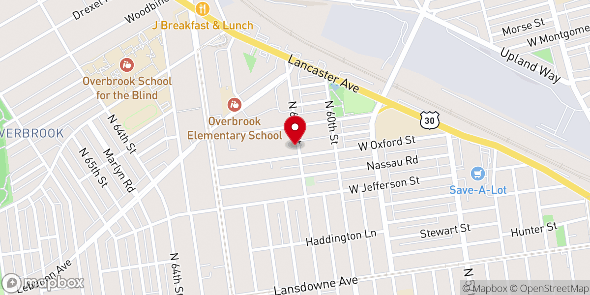 Map showing location of Fellowship Christian Church