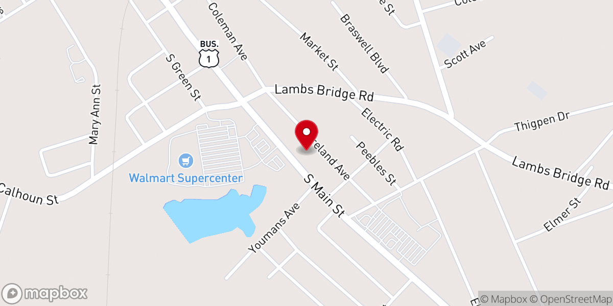 Map showing location of Calvary Methodist Church