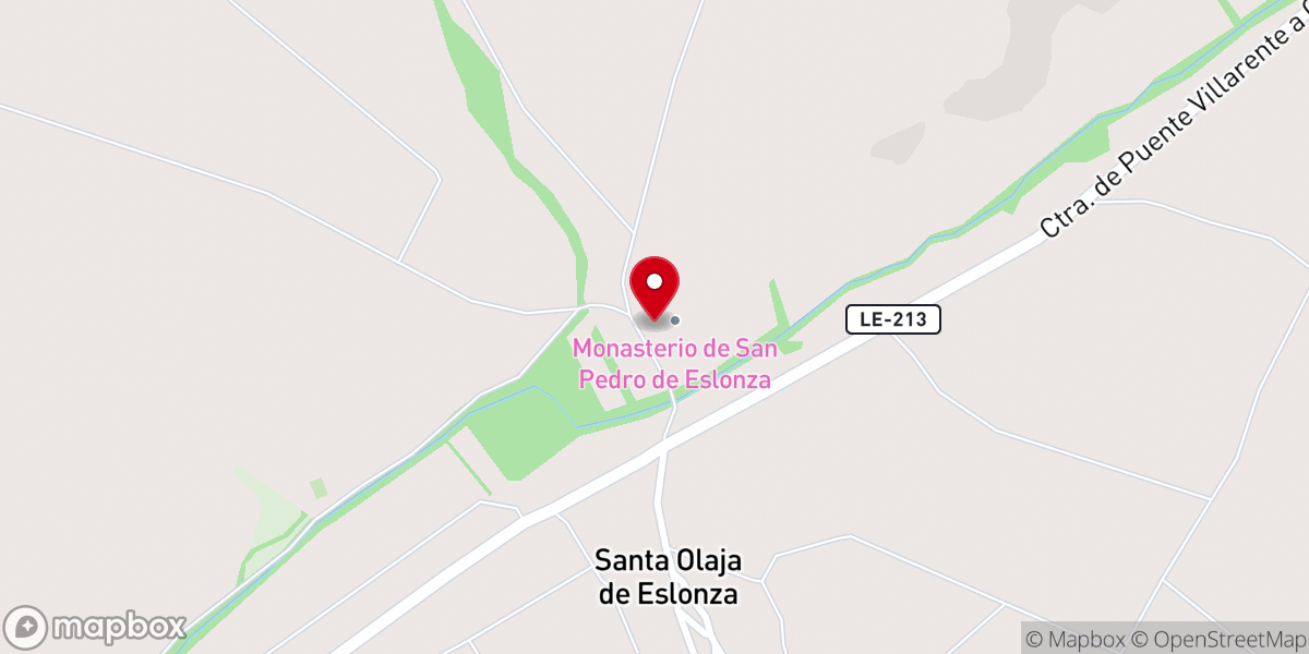 Map showing location of Monasterio de San Pedro de Eslonza