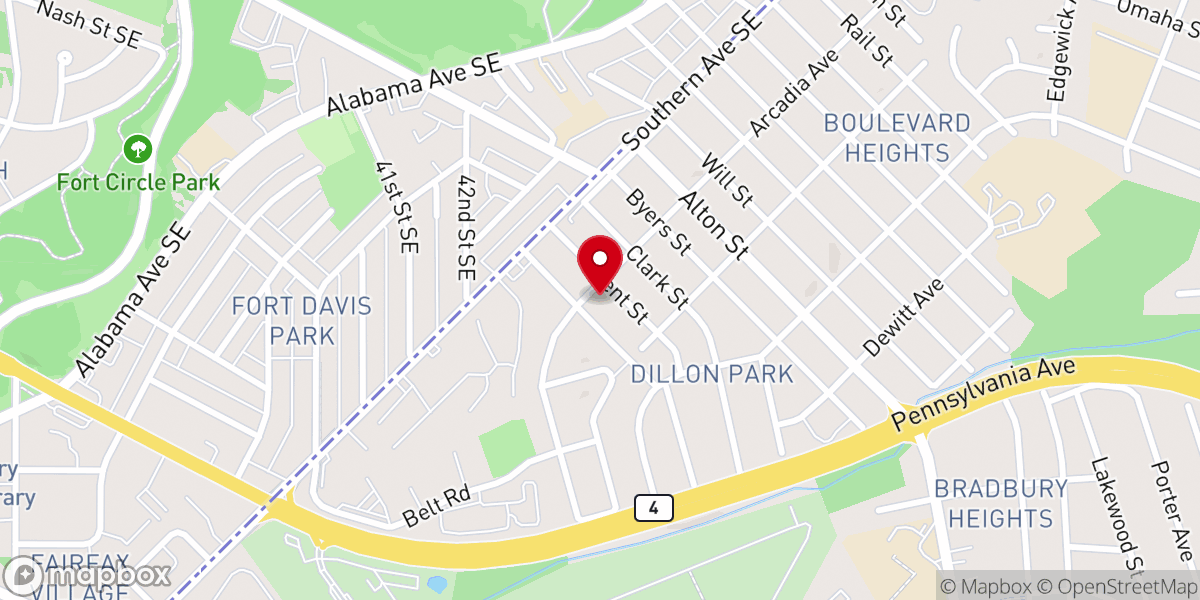Map showing location of Christian Fellowship Baptist Church